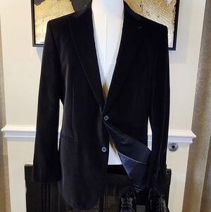 Marc Anthony Classic Black Velvet Blazer Size 44R
